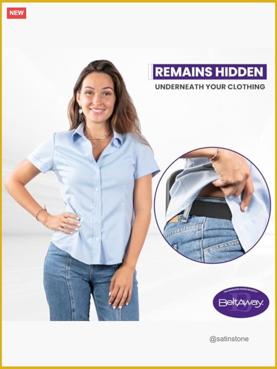 Easily Adjustable Elastic Flat Buckle No Show Belt Stretch No Bulge